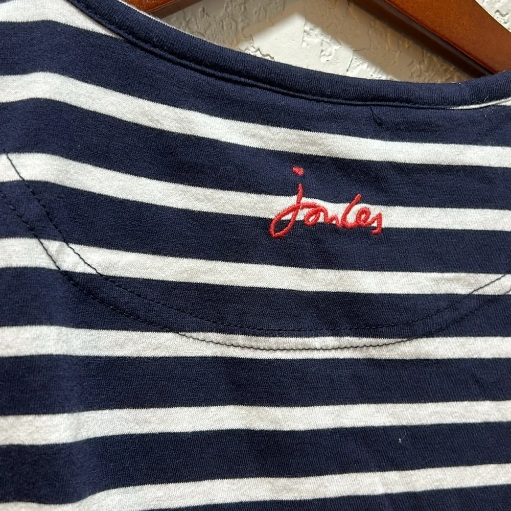Joules & 7 for all mankind SET size 12 GUC blue striped top and blue